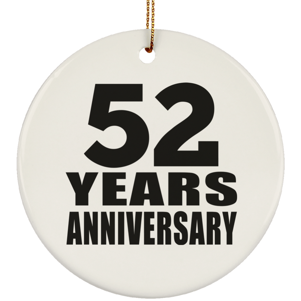 52nd Anniversary 52 Years - Circle Ornament