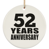 52nd Anniversary 52 Years - Circle Ornament