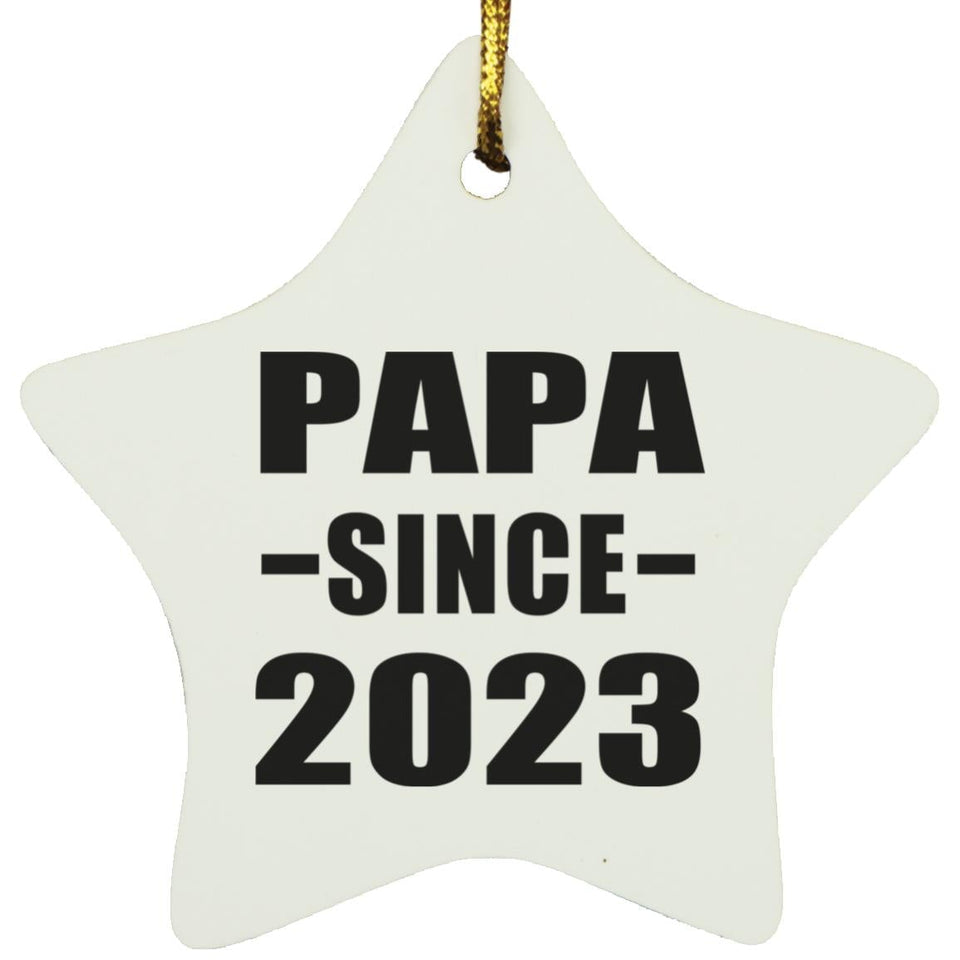 Papa Since 2023 - Star Ornament