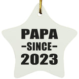 Papa Since 2023 - Star Ornament