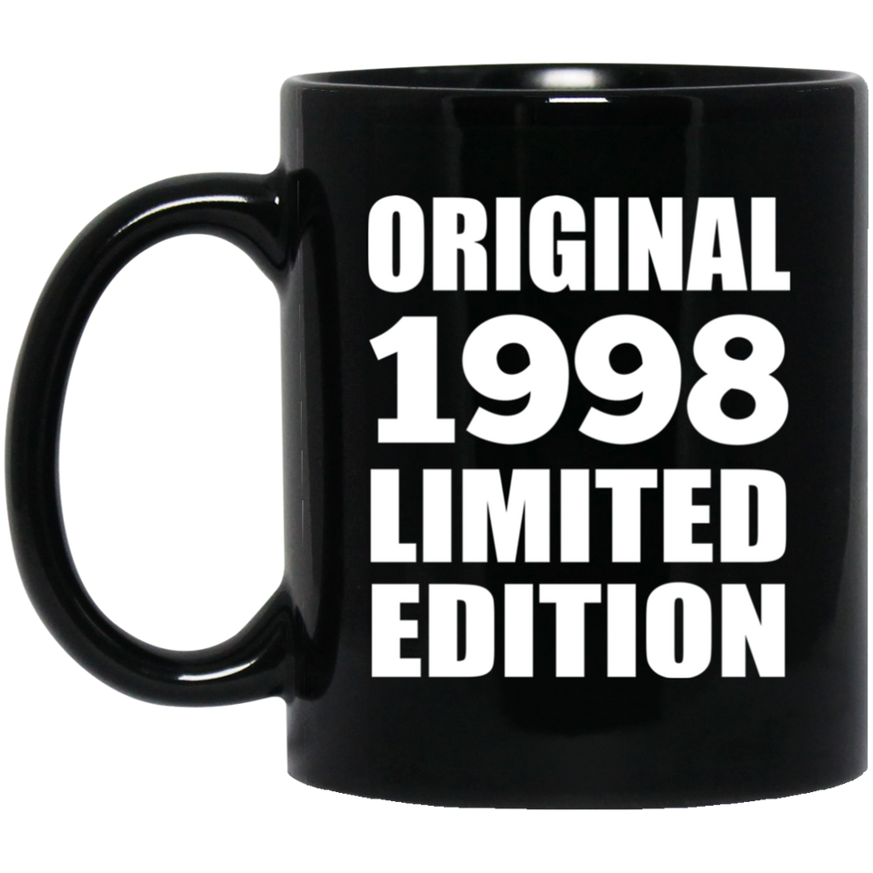 26th Birthday Original 1998 Limited Edition - 11oz Coffee Mug Black