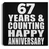 Happy 67th Anniversary 67 Years & Counting - Canvas Square