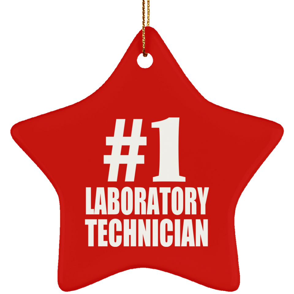 Number One #1 Laboratory Technician - Star Ornament