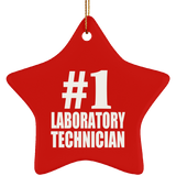 Number One #1 Laboratory Technician - Star Ornament