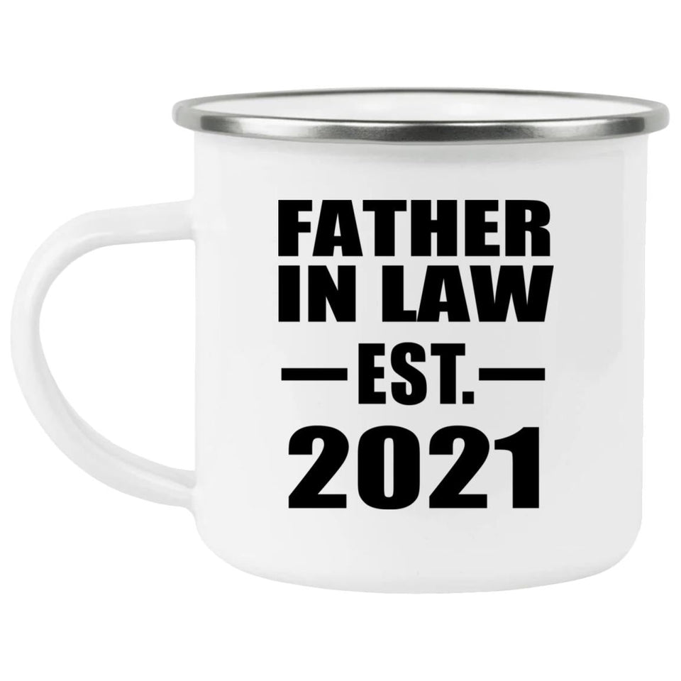 Father In Law Established EST. 2021 - 12oz Camping Mug