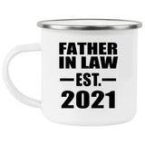 Father In Law Established EST. 2021 - 12oz Camping Mug