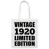 104th Birthday Vintage 1920 Limited Edition - Tote Bag White