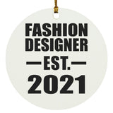 Fashion Designer Established EST. 2021 - Circle Ornament