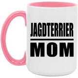 Jagdterrier Mom - 15oz Accent Mug Pink
