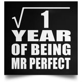1st Anniversary Square Root of 1 Year of Mr Perfect - Poster Square