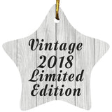 6th Birthday Vintage 2018 Limited Edition - Star Ornament F