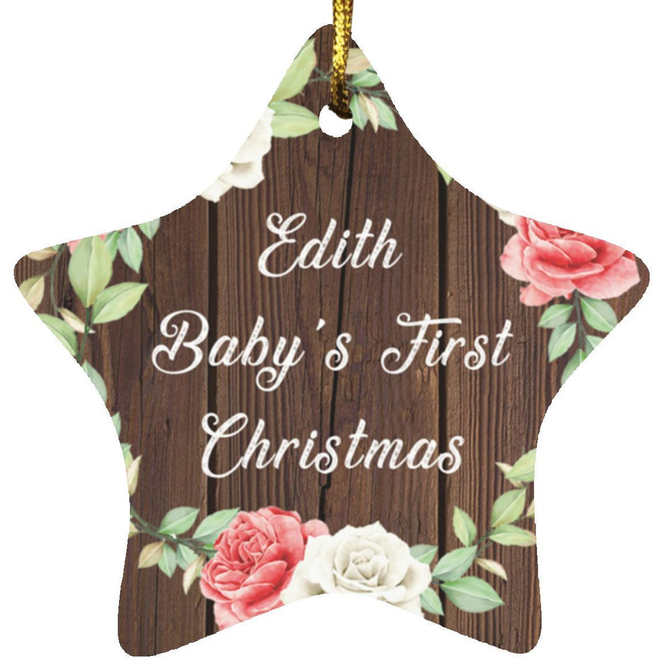 Edith Baby's First Christmas - Star Ornament A