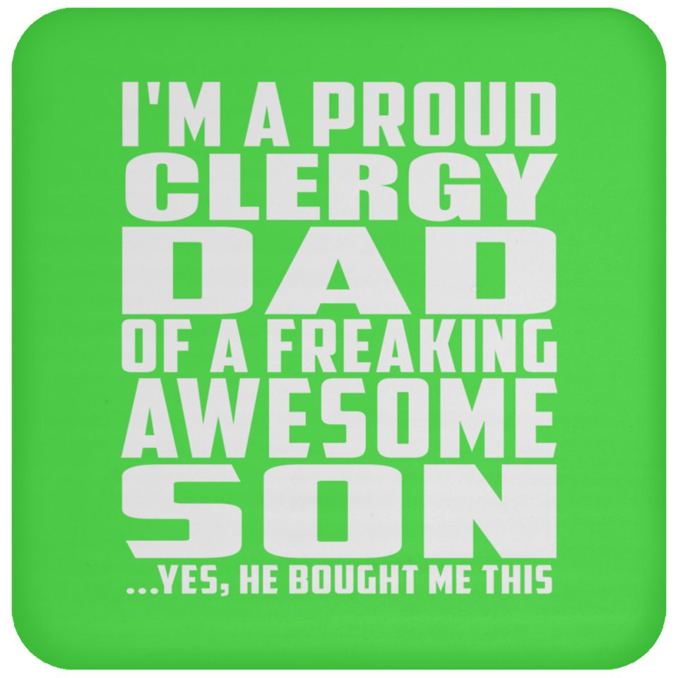 Proud Clergy Dad Of Awesome Son - Drink Coaster