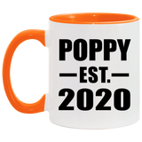 Poppy Established EST. 2020 - 11oz Accent Mug Orange