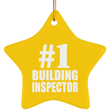 Number One #1 Building Inspector - Star Ornament