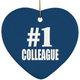 Number One #1 Colleague - Heart Ornament