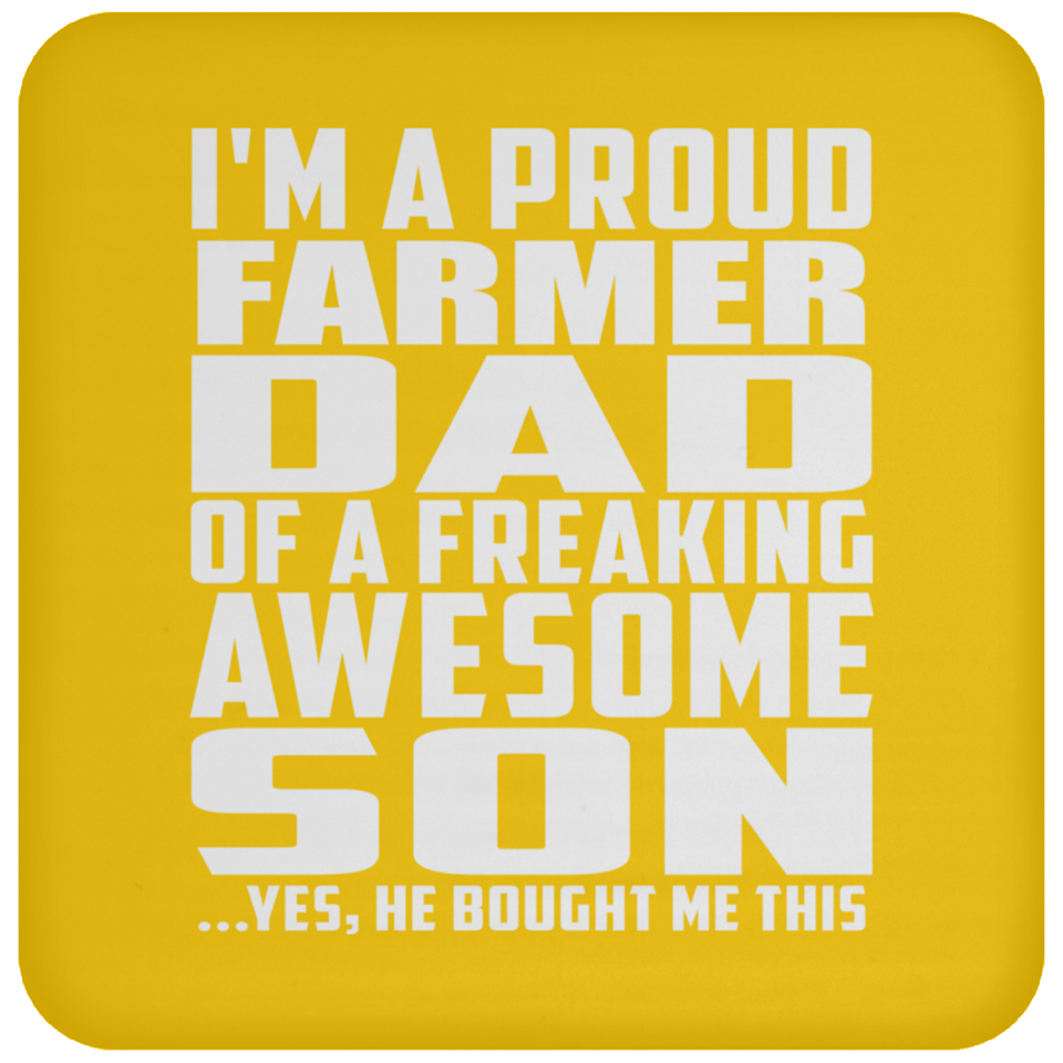 Proud Farmer Dad Of Awesome Son - Drink Coaster