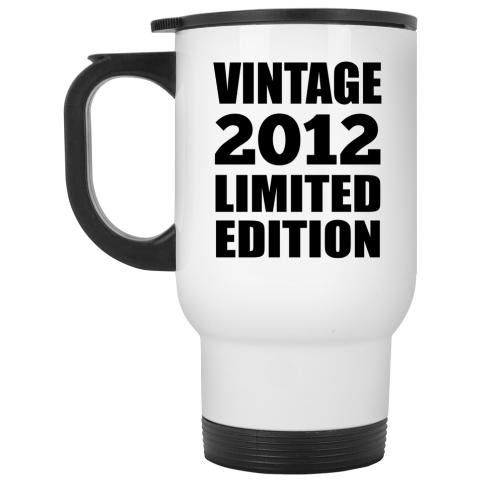 12th Birthday Vintage 2012 Limited Edition - White Travel Mug