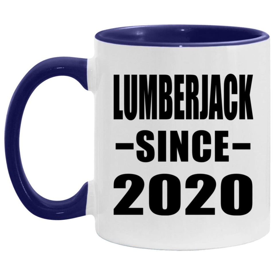 Lumberjack Since 2020 - 11oz Accent Mug Purple