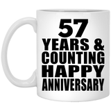 Happy 57th Anniversary 57 Years & Counting - 11 Oz Coffee Mug