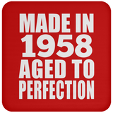 66th Birthday Made In 1958 Aged to Perfection - Drink Coaster