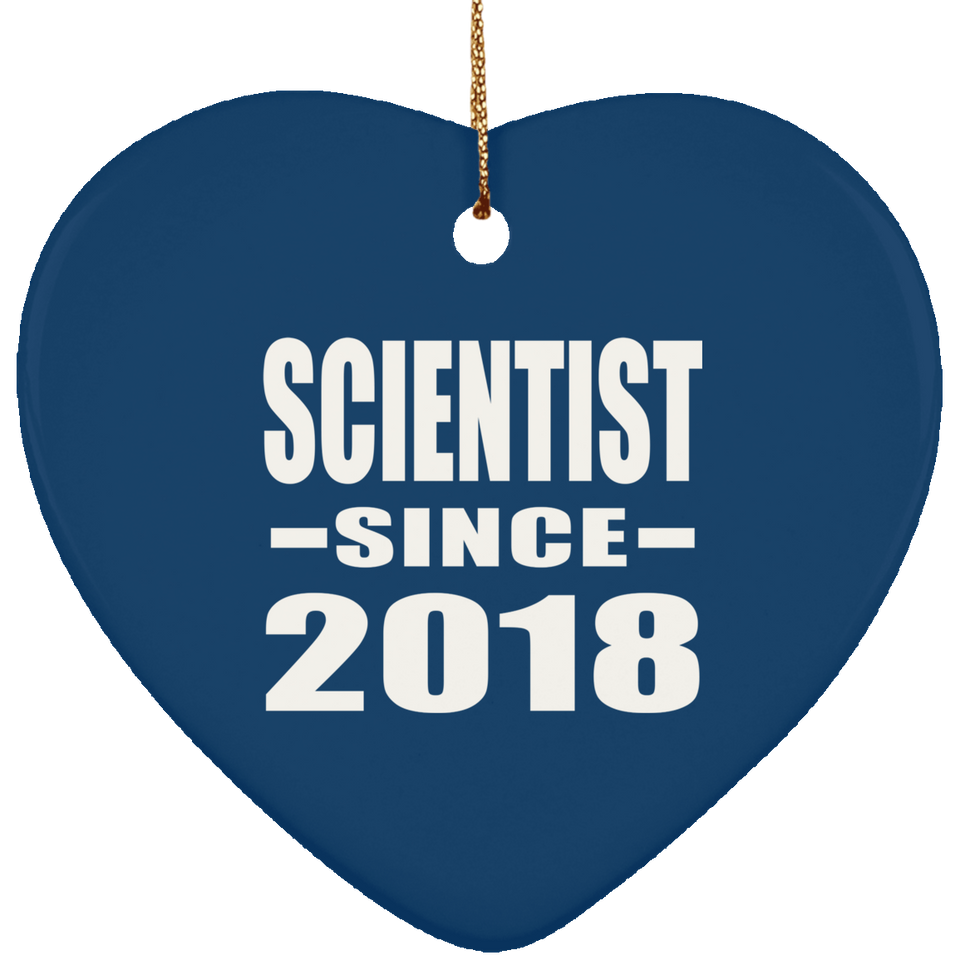 Scientist Since 2018 - Heart Ornament