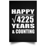 Happy 65th Anniversary Square Root of 4225 Years & Counting - Poster Portrait