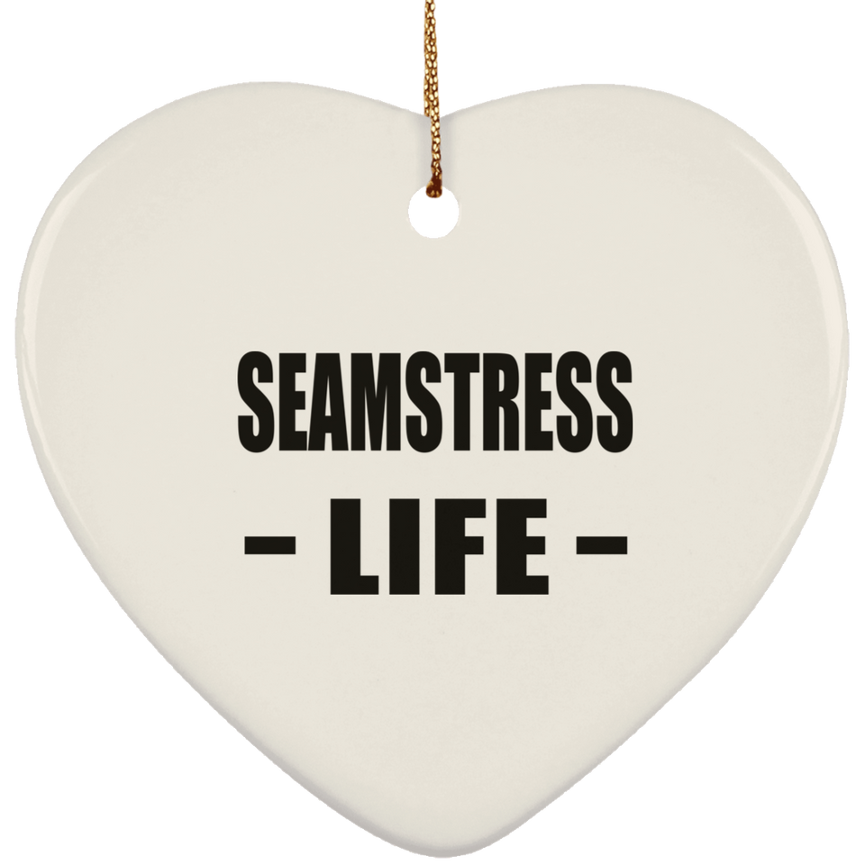 Seamstress Life - Heart Ornament
