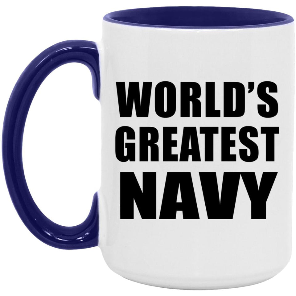 World's Greatest Navy - 15oz Accent Mug Purple