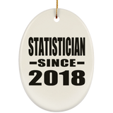 Statistician Since 2018 - Oval Ornament