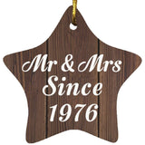 48th Anniversary Mr & Mrs Since 1976 - Star Ornament D
