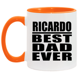 Ricardo Best Dad Ever - 11oz Accent Mug Orange