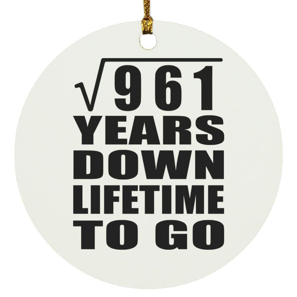 31st Anniversary Square Root of 961 Years Lifetime To Go - Circle Ornament