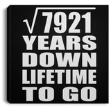 89th Anniversary Square Root of 7921 Years Lifetime To Go - Canvas Square