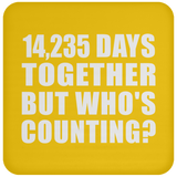 39th Anniversary 14,235 Days Together But Who's Counting - Drink Coaster