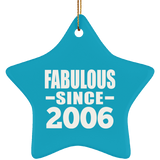 18th Birthday Fabulous Since 2006 - Star Ornament