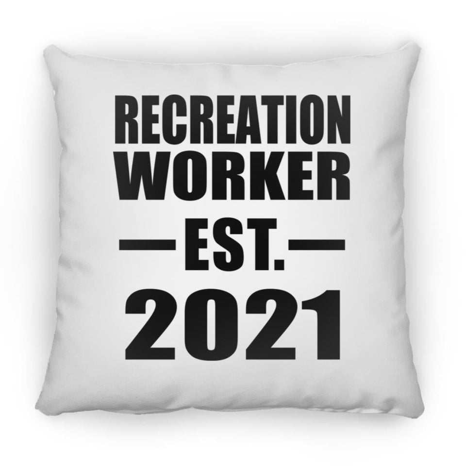 Recreation Worker Established EST. 2021 - Throw Pillow