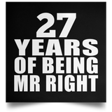 27th Anniversary 27 Years Of Being Mr Right - Poster Square