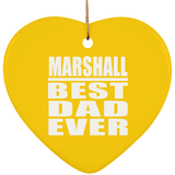 Marshall Best Dad Ever - Heart Ornament