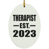 Therapist Established EST. 2023 - Oval Ornament