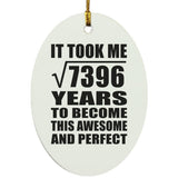 86th Birthday Took Square Root of 7396 Years To Awesome - Oval Ornament