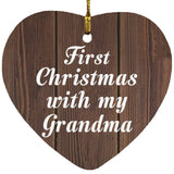 First Christmas With My Grandma - Heart Ornament D