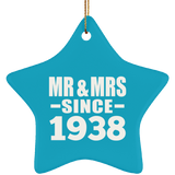 86th Anniversary Mr & Mrs Since 1938 - Star Ornament