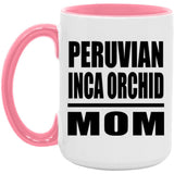 Peruvian Inca Orchid Mom - 15oz Accent Mug Pink