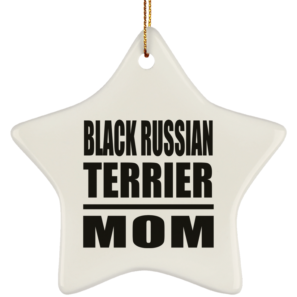 Black Russian Terrier Mom - Star Ornament