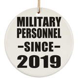 Military Personnel Since 2019 - Circle Ornament