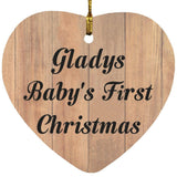 Gladys Baby's First Christmas - Heart Ornament C