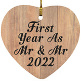 First Year As Mr & Mr 2022 - Heart Ornament C