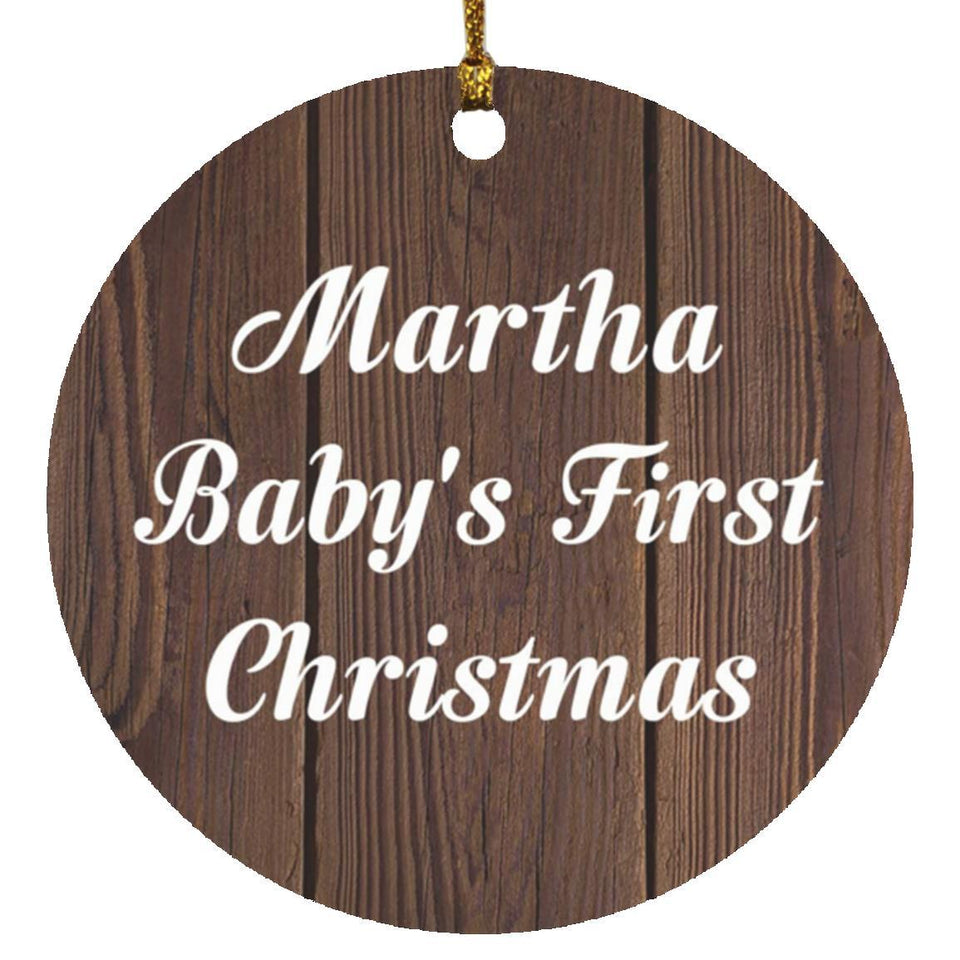 Martha Baby's First Christmas - Circle Ornament D