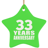 33rd Anniversary 33 Years - Star Ornament
